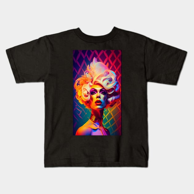 Drag Queen Kids T-Shirt by PenguiQueer